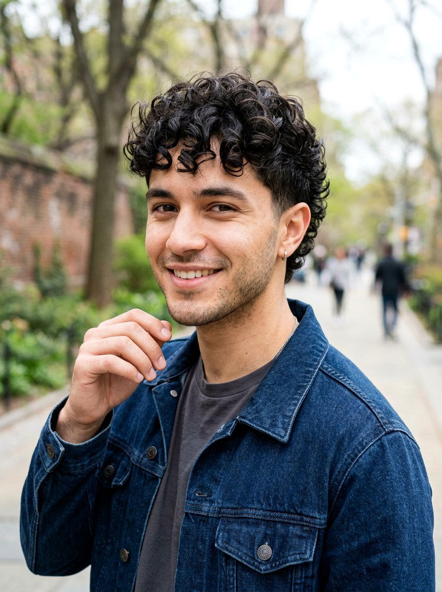 Short Curly Wolf Cut for Men - 20 wolf cut men curly hair - 20 wolf cut men curly hair