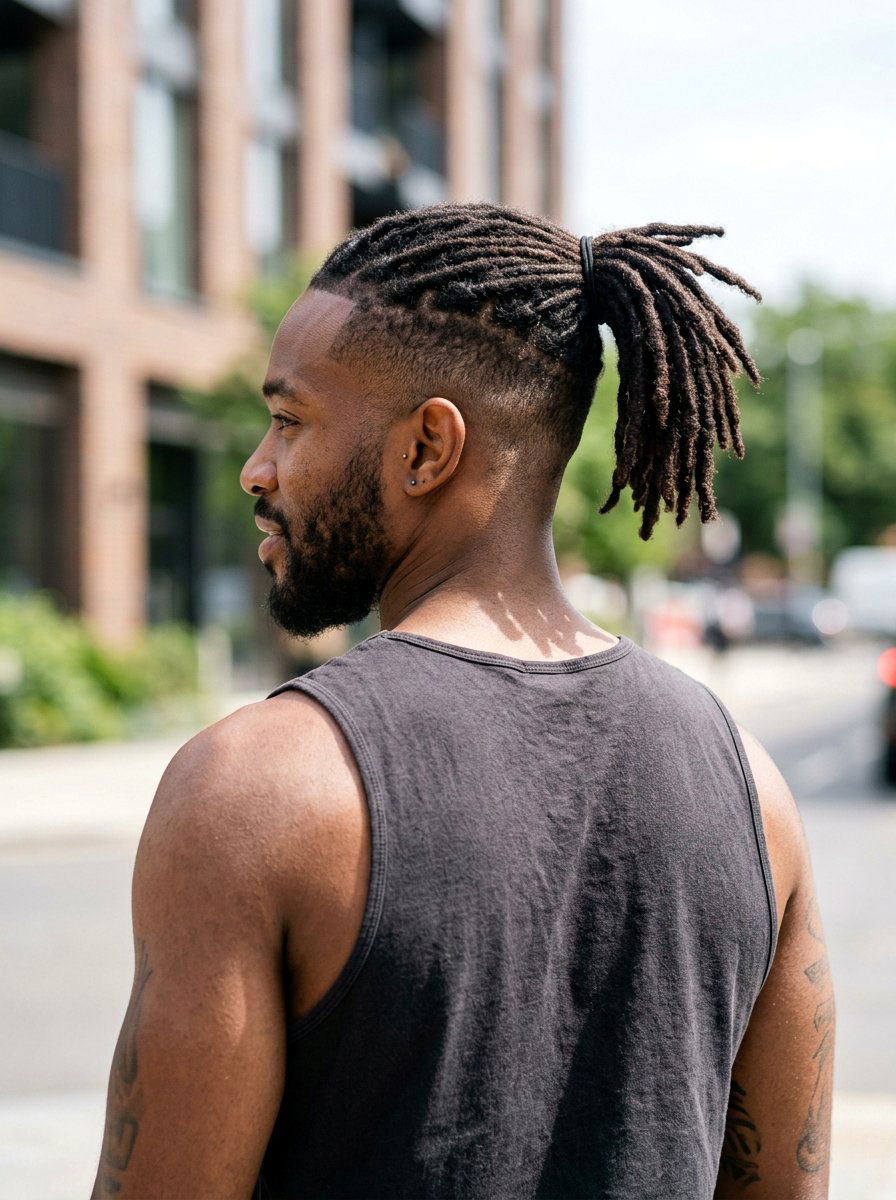 Short Dread Ponytail For Men - 20 short dread styles for men - 20 short dread styles for men