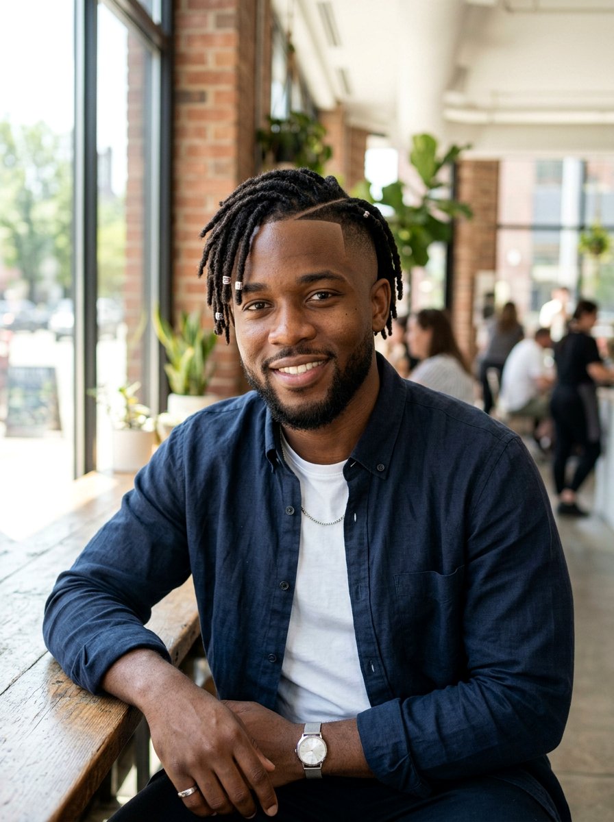 Short Dreads With Hard Part - 20 short dread styles for men - 20 short dread styles for men