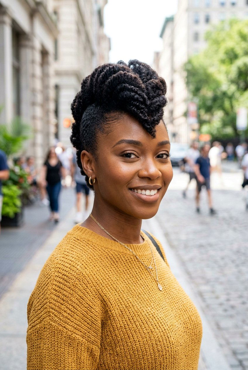 Short Faux Hawk - 20 black women short haircut ideas - 20 black women short haircut ideas