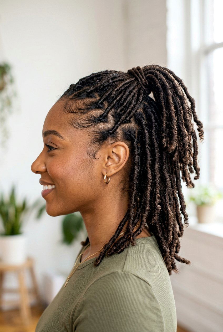 Short Faux Loc Ponytail - 20 faux loc ponytail hairstyles - 20 faux loc ponytail hairstyles