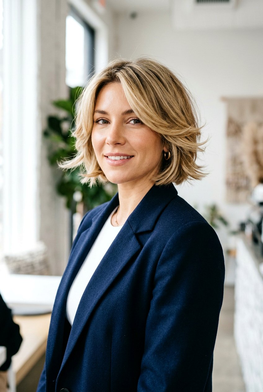 Short Feathered Bob For Thick Hair - 20 feather cut to reduce volume in thick hair - 20 feather cut to reduce volume in thick hair