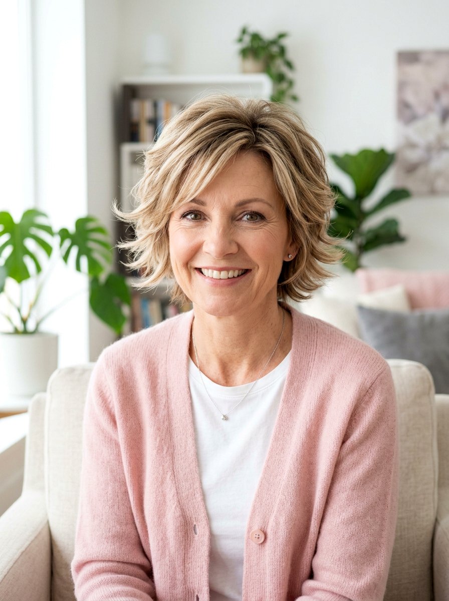 Short Feathered Haircut - 20 short haircut for women over 40 - 20 short haircut for women over 40