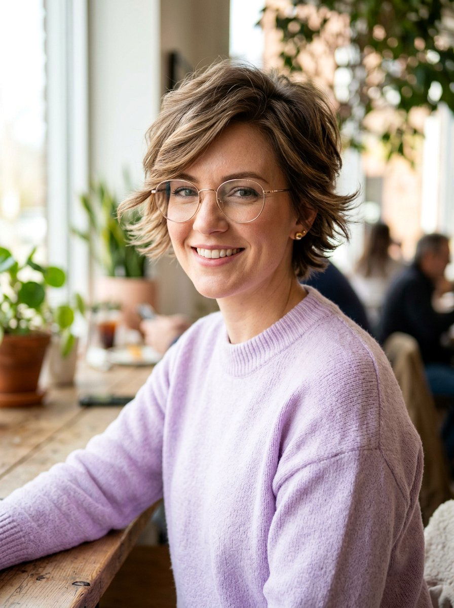 20 Stunning Short Haircut for Women Over 50 With Glasses