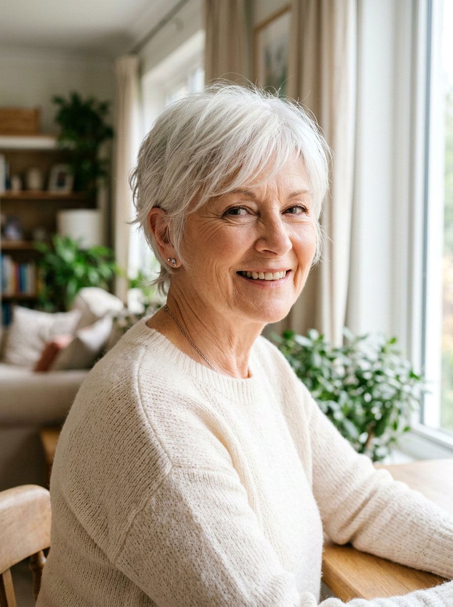 Short Feathered Pixie Cut For Fine Thin Hair Over 70 - 20 short haircut for women over 70 with thin hair - 20 short haircut for women over 70 with thin hair