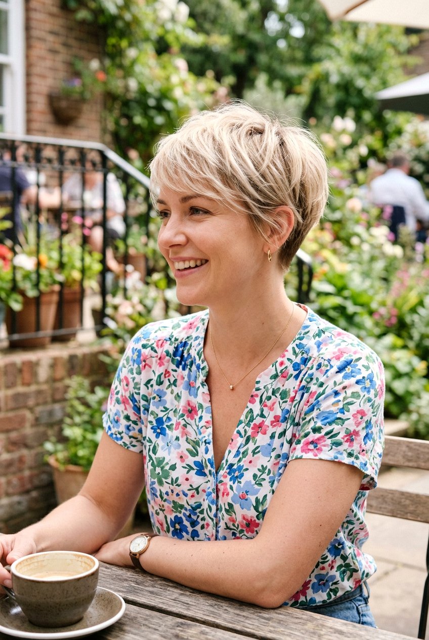 Short Feathered Pixie - 20 choppy pixie for thin hair women - 20 choppy pixie for thin hair women