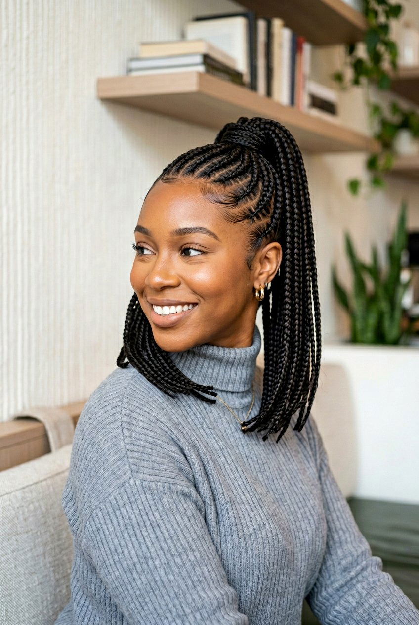 Short Feed In Braids Ponytail - 20 feed in braids ponytail - 20 feed in braids ponytail