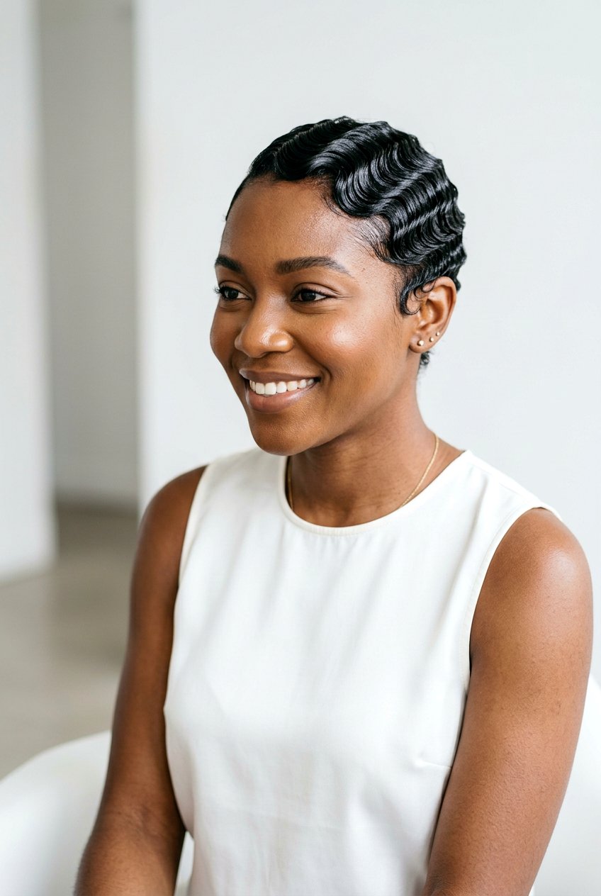 Short Finger Waves 4c Hair - 20 finger waves on short natural hair - 20 finger waves on short natural hair