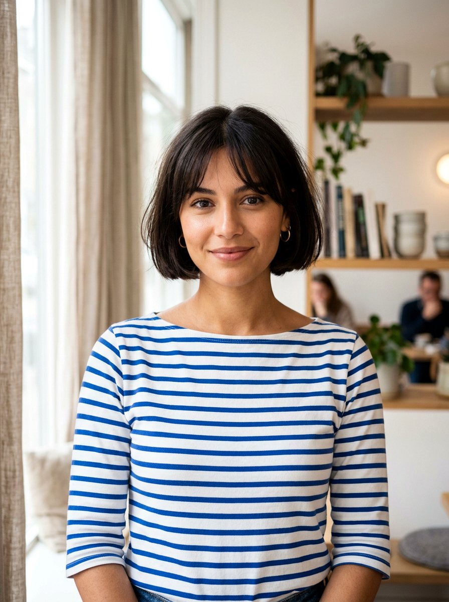 Short French Bob with Wispy Bangs - 20 short haircut with wispy bangs - 20 short haircut with wispy bangs