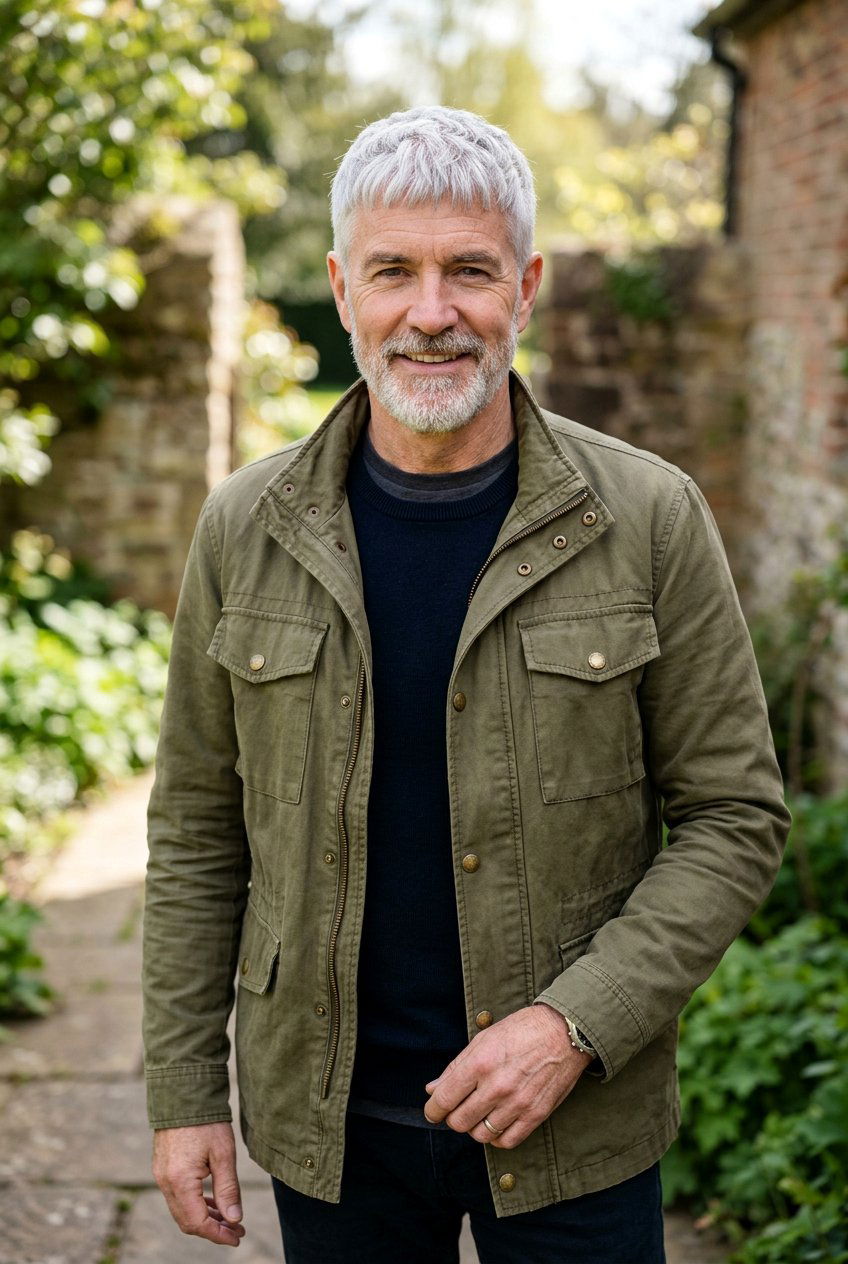 Short Fringe Cut - 20 mens haircut for mature gray hair - 20 men’s haircut for mature gray hair