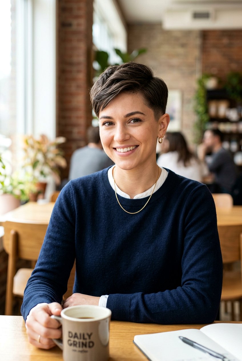 Short Gamine Pixie Haircut With Tapered Sides - 20 gamine pixie haircut - 20 gamine pixie haircut