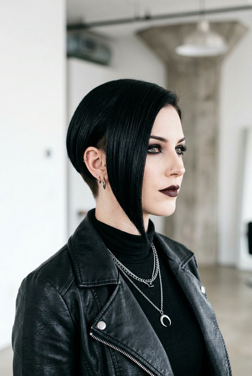 Short Gothic Asymmetrical Haircut - 20 bold short haircut for women - 20 bold short haircut for women