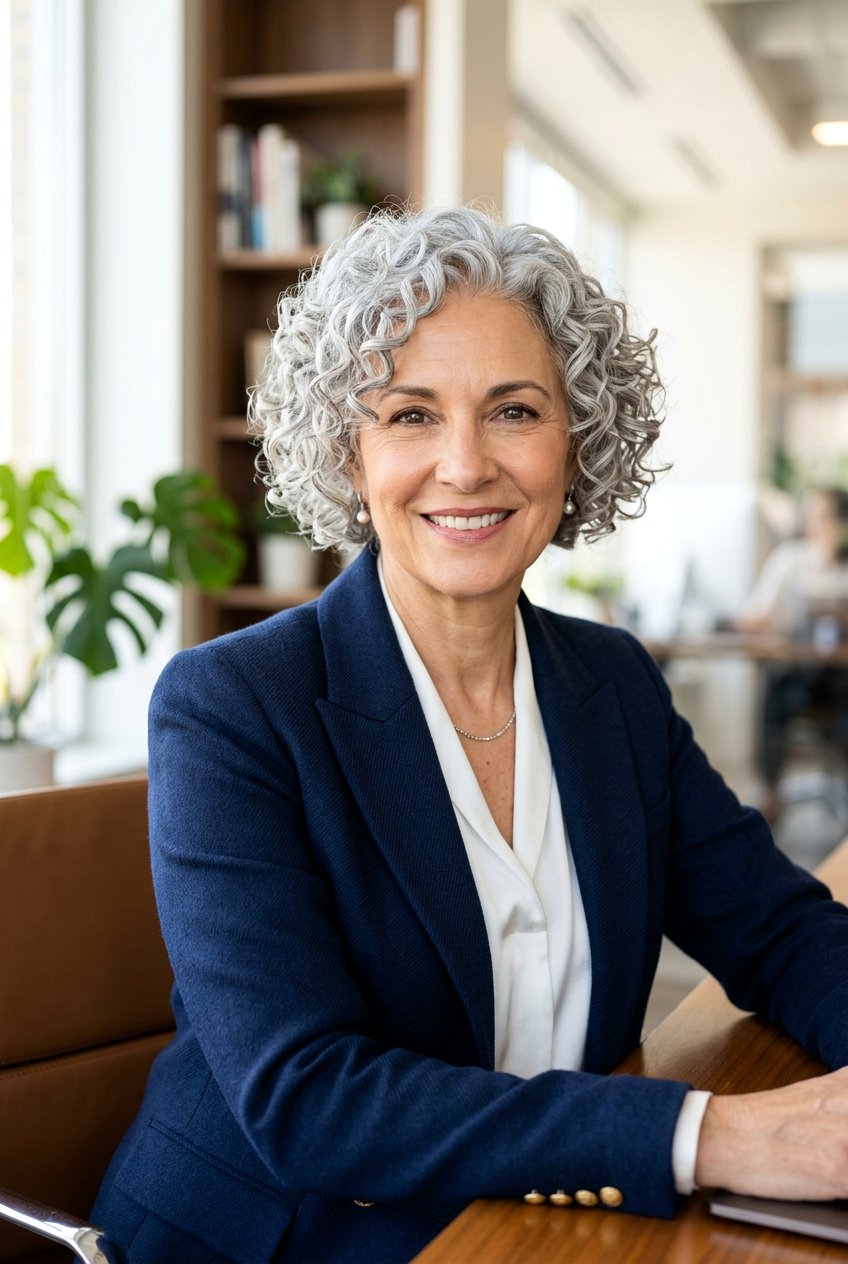 Short Gray Curly Hair - 20 natural gray curly hairstyles - 20 natural gray curly hairstyles