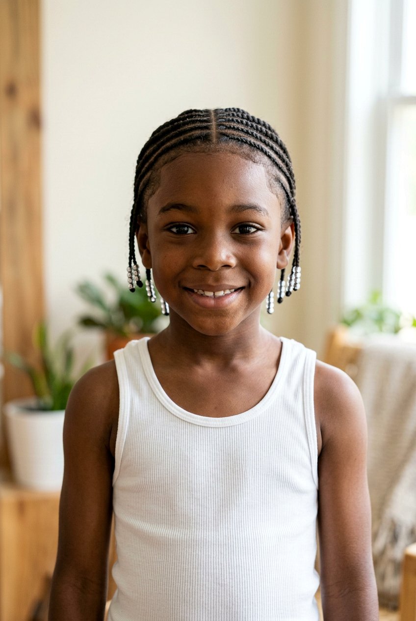 Short Hair Boys Cornrows With Small Beads - 20 boys cornrows with beads - 20 boys cornrows with beads