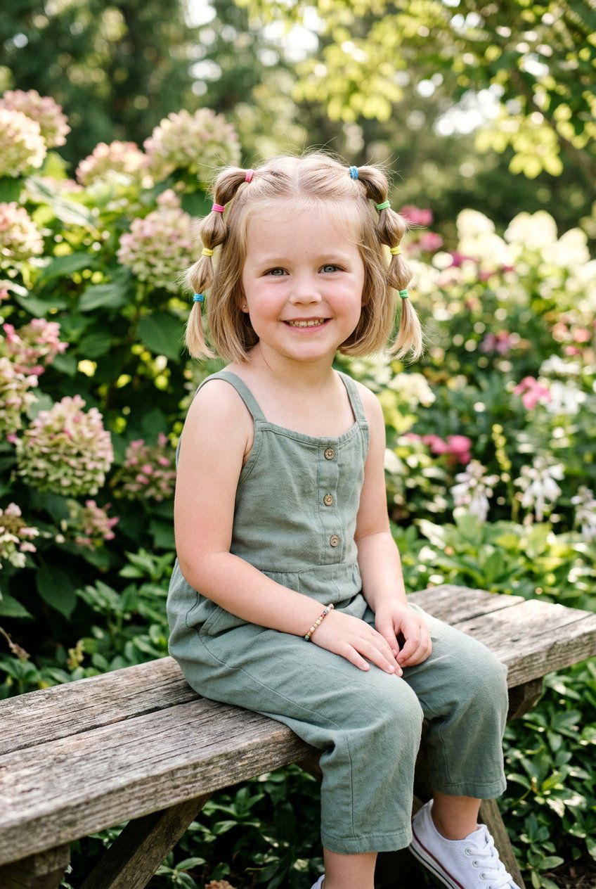 Short Hair Bubble Braid - 20 bubble braid for little girls - 20 bubble braid for little girls