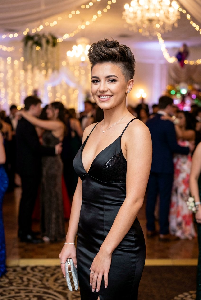 Short Hair Faux Hawk for Prom - 20 prom hairstyles for short hair - 20 prom hairstyles for short hair
