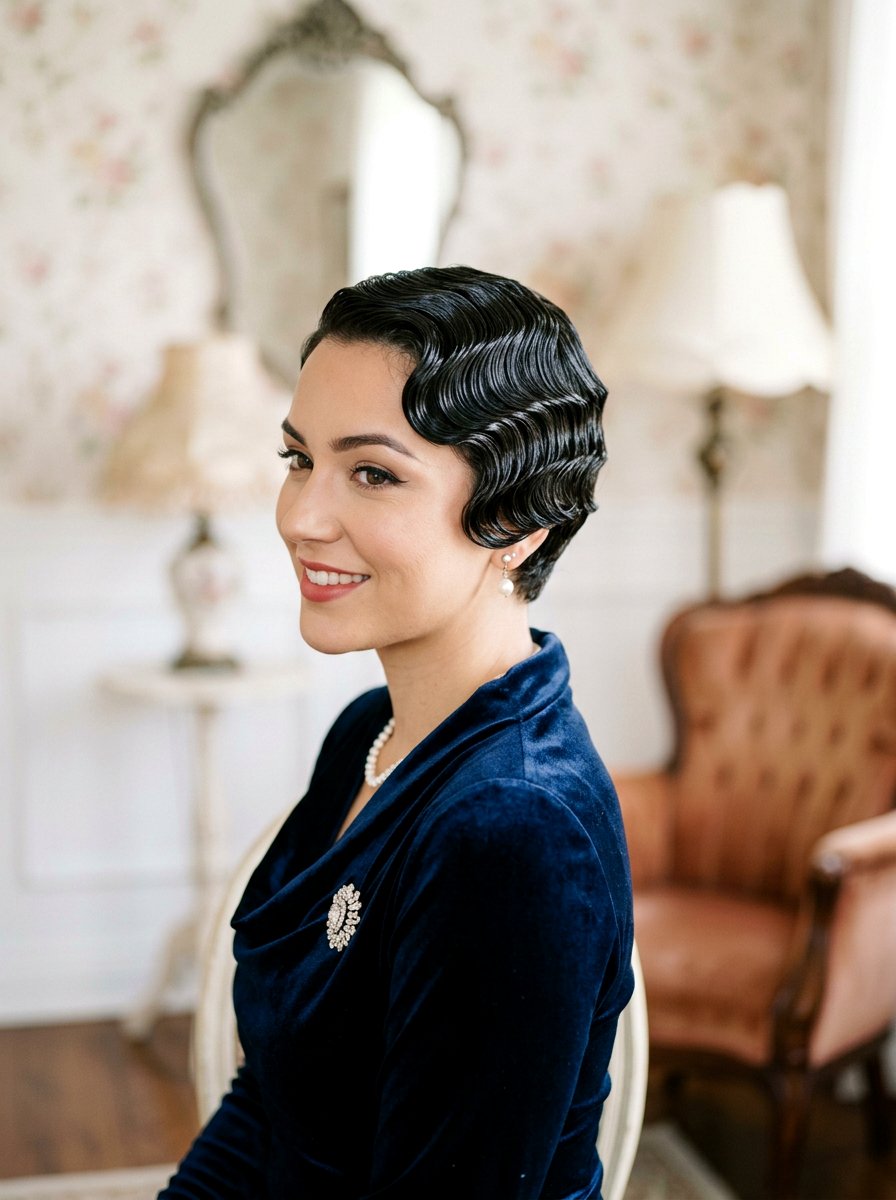 Short Hair Finger Waves - 20 date night hair ideas for women - 20 date night hair ideas for women