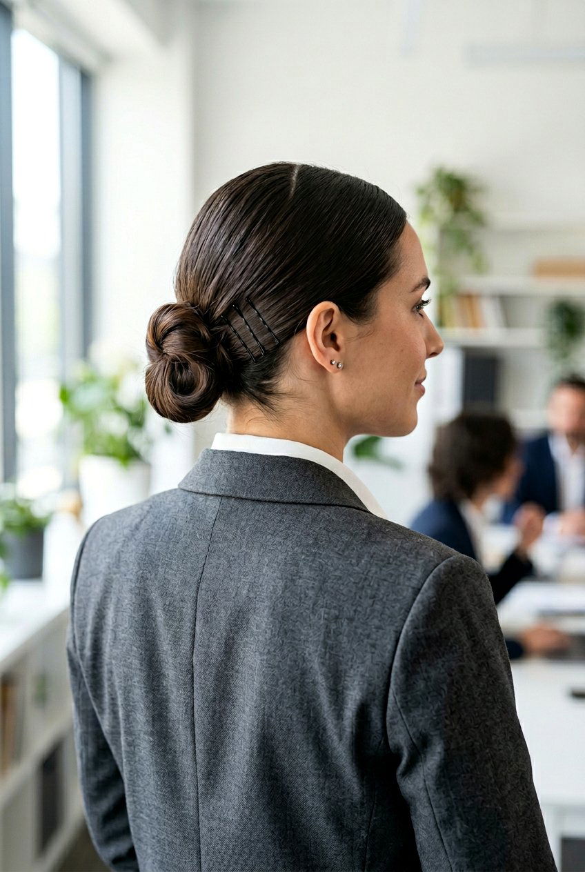 Short Hair Low Bun Center Part - 20 clean girl low bun with center part - 20 clean girl low bun with center part