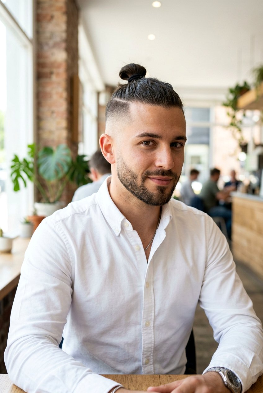 Short Hair Man Bun Fade - 20 man bun with fade haircut - 20 man bun with fade haircut