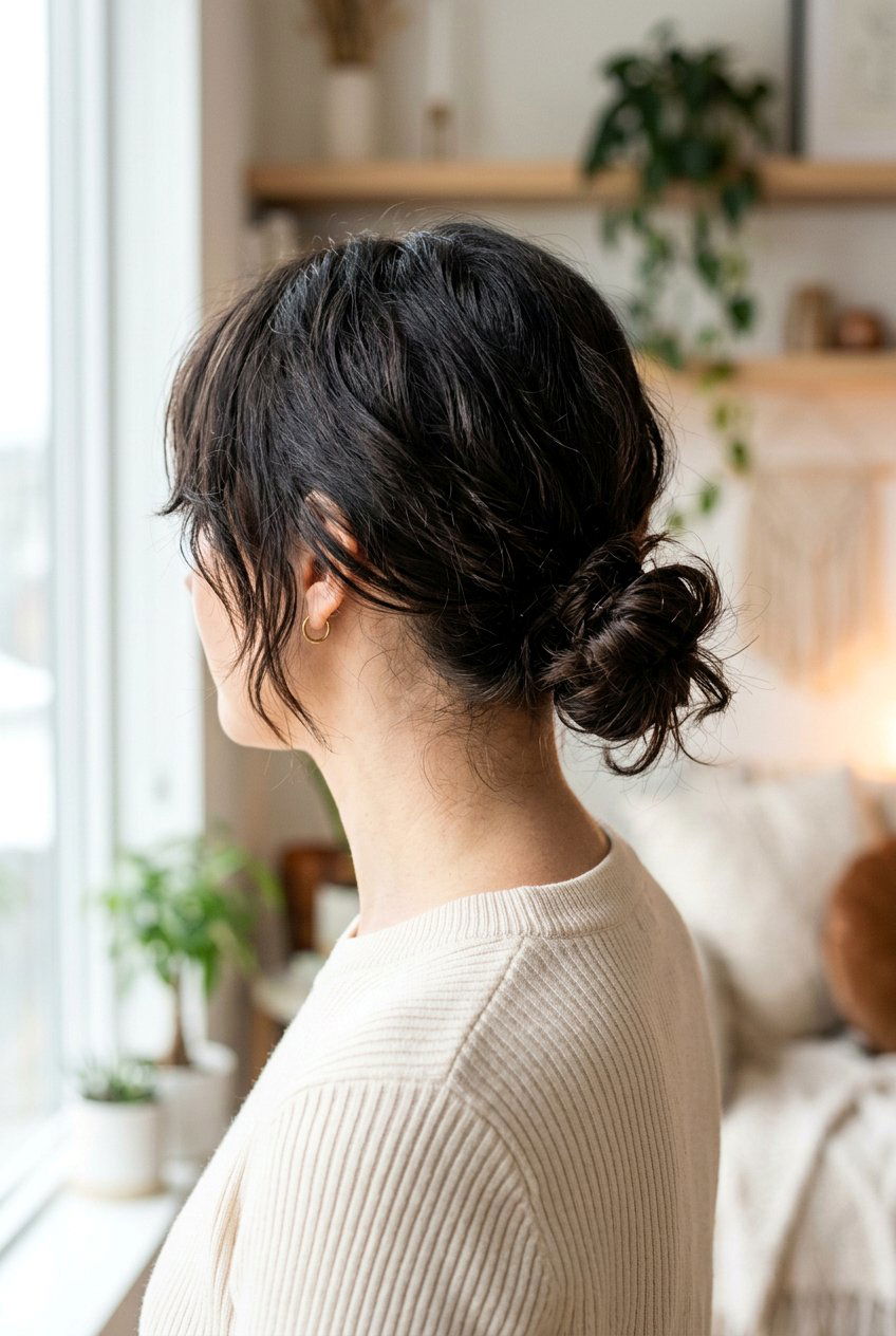 Short Hair Messy Bun - 20 messy bun hairstyles - 20 messy bun hairstyles