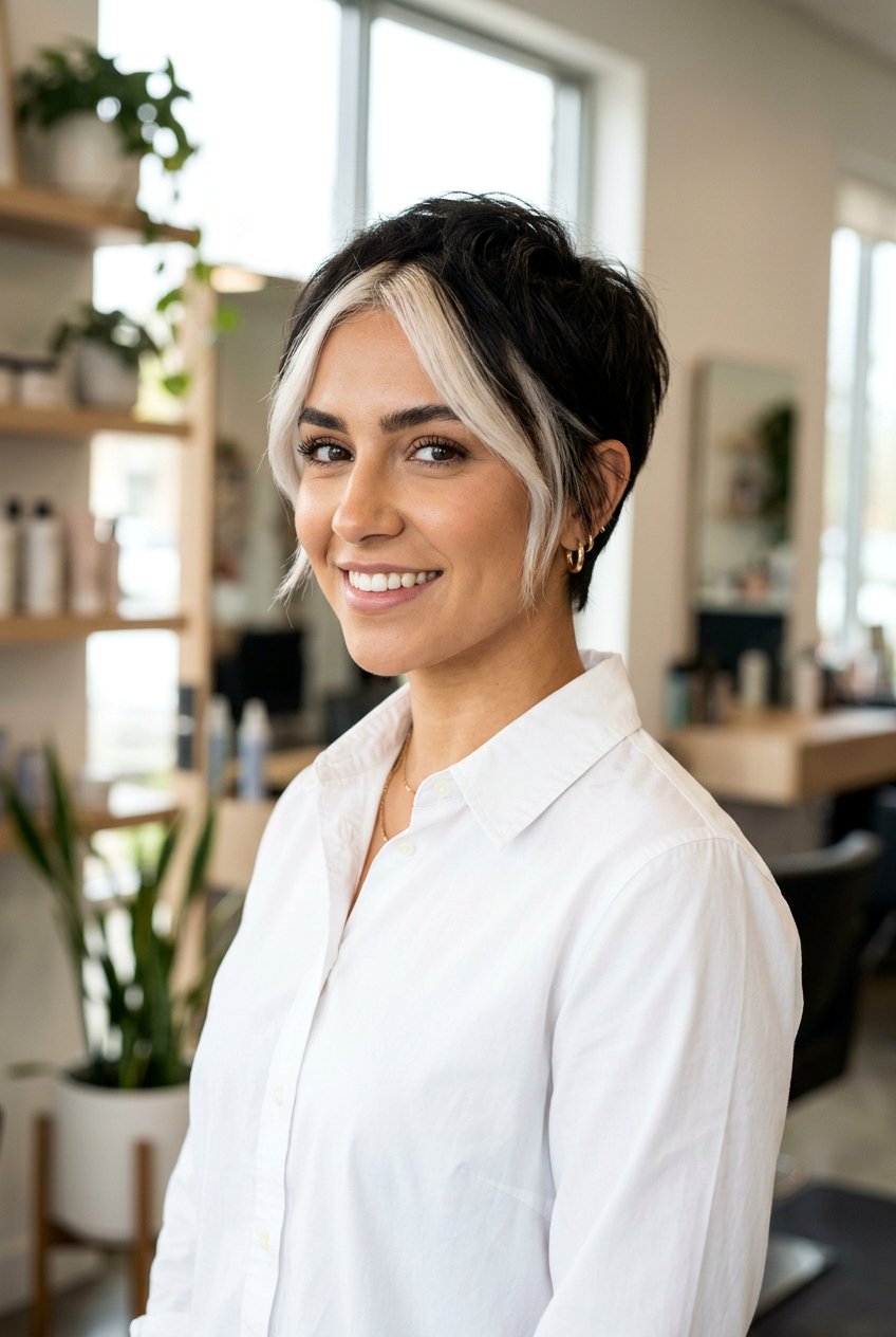 Short Hair Money Piece - 20 money piece for first time hair color - 20 money piece for first time hair color