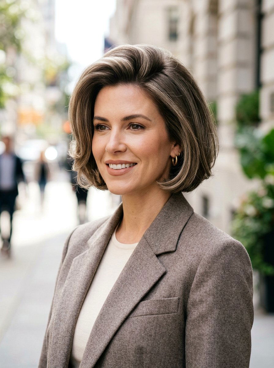 Short Hair Puffed Crown - 20 quick office hairstyle for short hair - 20 quick office hairstyle for short hair