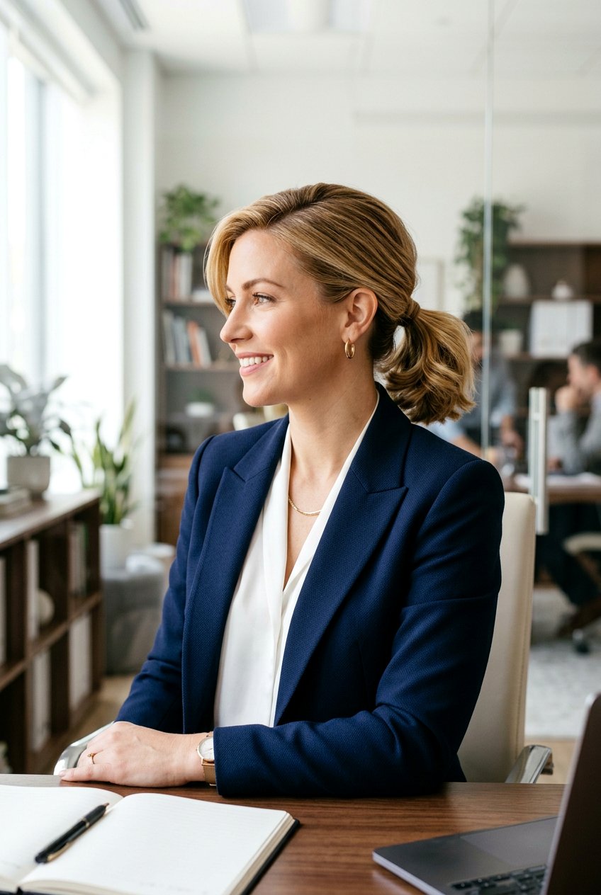 Short Hair Side Part Ponytail - 20 professional ponytail with side part - 20 professional ponytail with side part