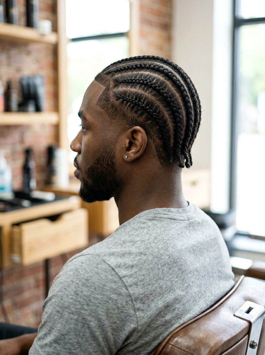 Short Hair Stitch Braids For Men - 20 stitch braids for men - 20 stitch braids for men