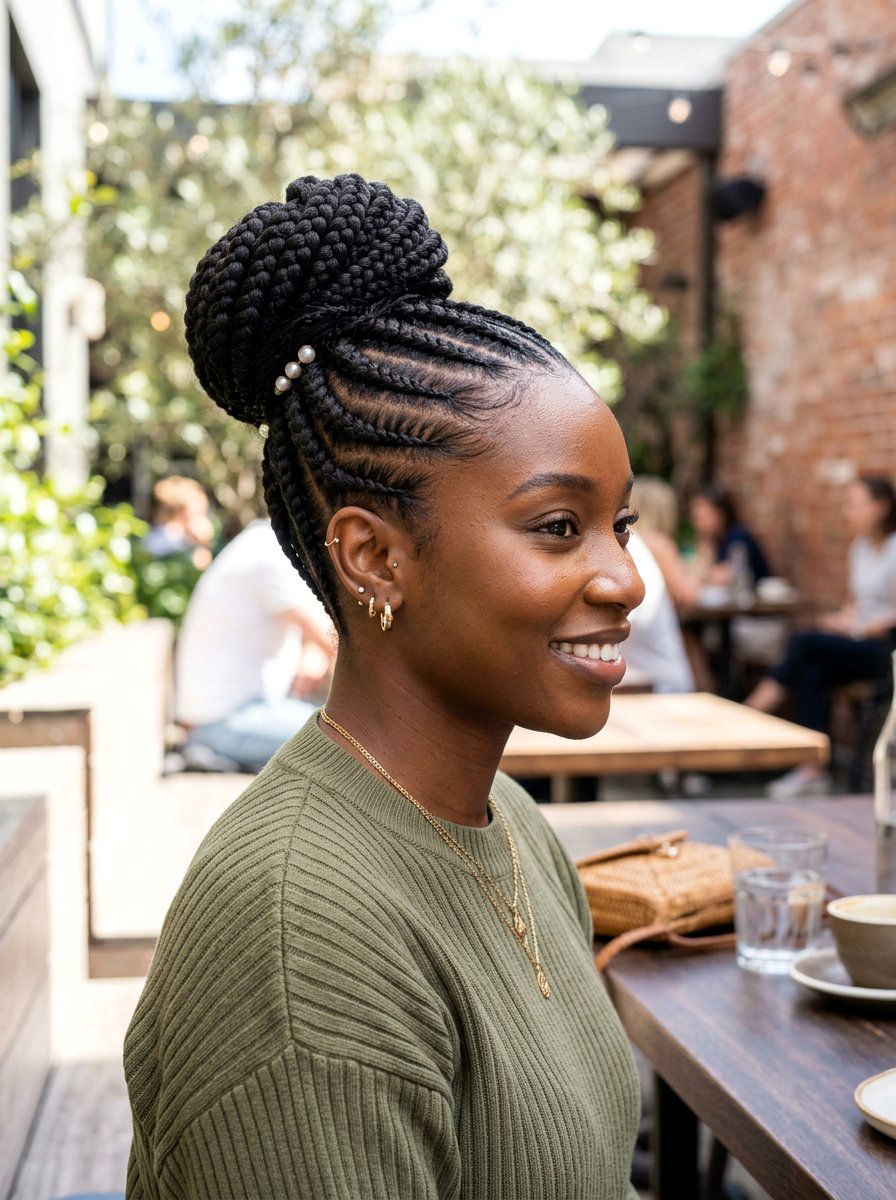 Short Hair Straight Back Cornrows With Bun - 20 straight back cornrows with bun - 20 straight back cornrows with bun