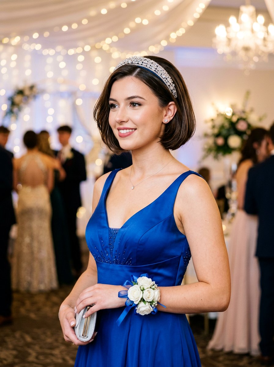 Short Hair With Headband - 20 school dance hairstyles for short hair - 20 school dance hairstyles for short hair