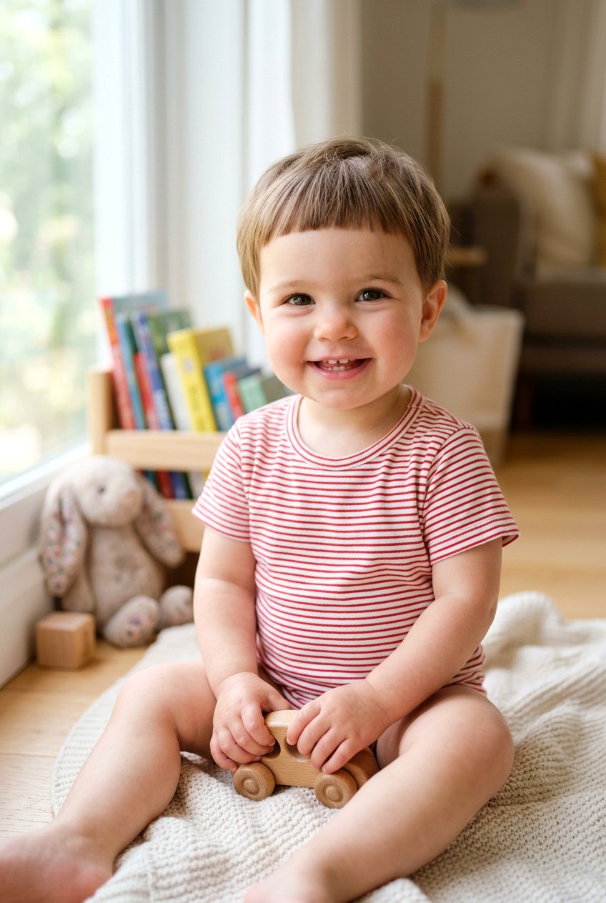 Short Hair With Micro Bangs - 20 first haircut ideas for baby girls - 20 first haircut ideas for baby girls