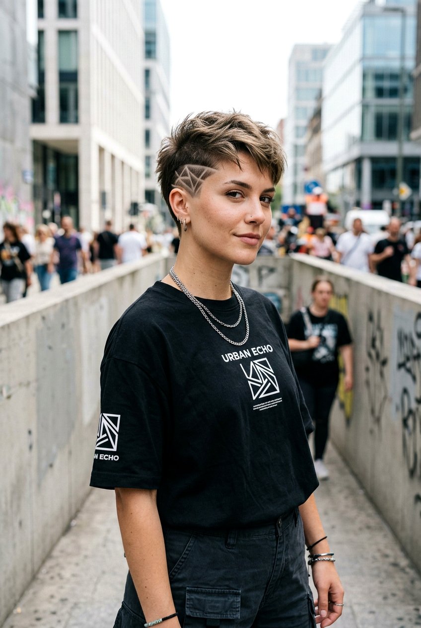 Short Hair With Shaved Design - 30 popular short hairstyles for women - 30 popular short hairstyles for women