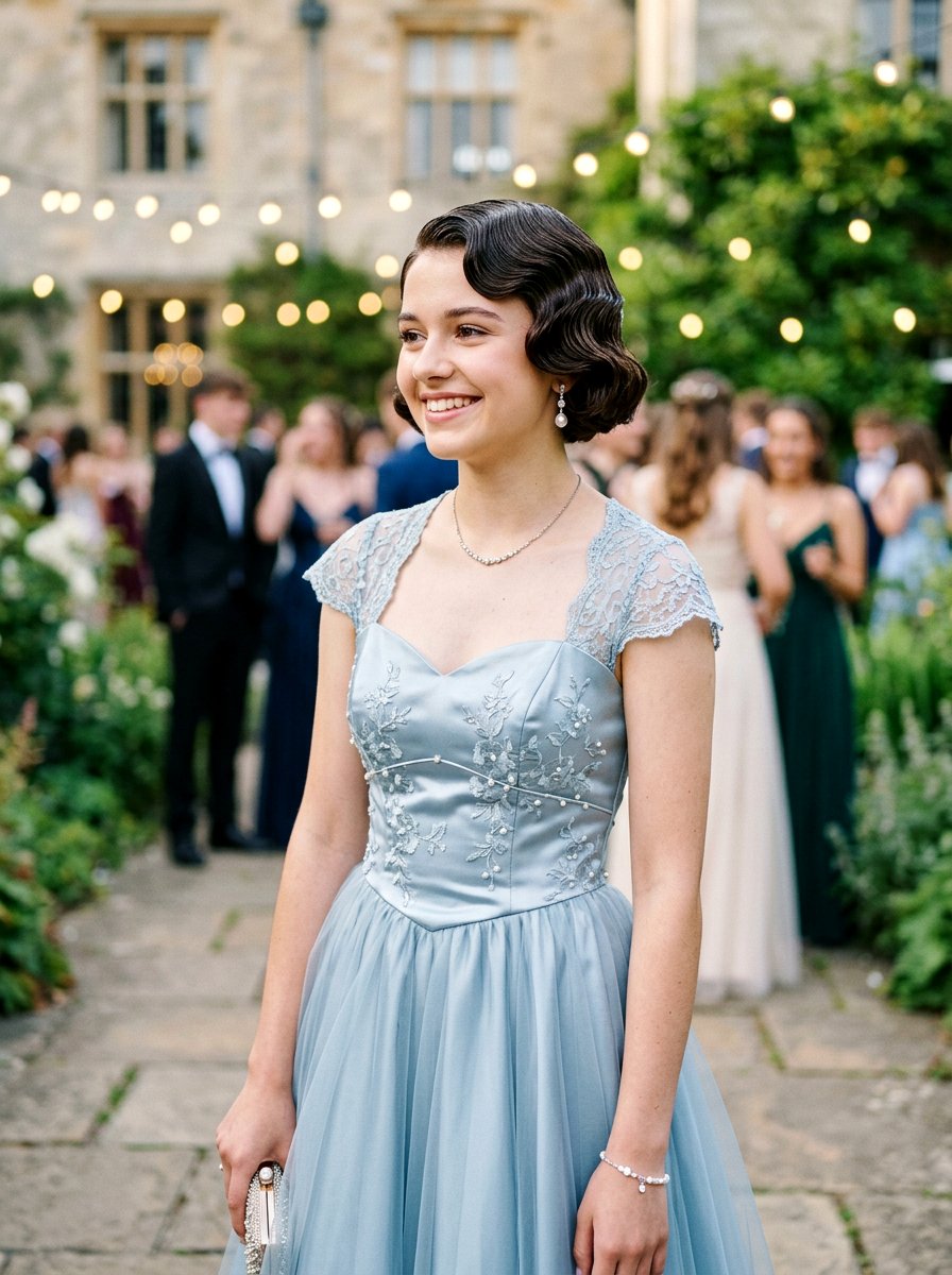 Short Hair with Finger Waves - 20 teen girls hairstyle ideas for prom - 20 teen girls hairstyle ideas for prom