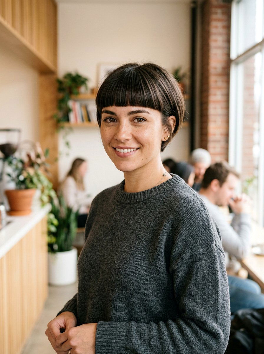 Short Hair with Heavy Bangs - 20 short hairstyle ideas for women - 20 short hairstyle ideas for women