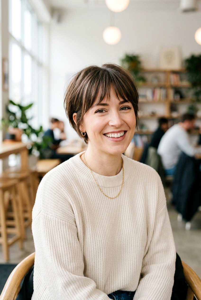 Short Haircut With Bangs - 20 easy short haircut for busy mornings - 20 easy short haircut for busy mornings