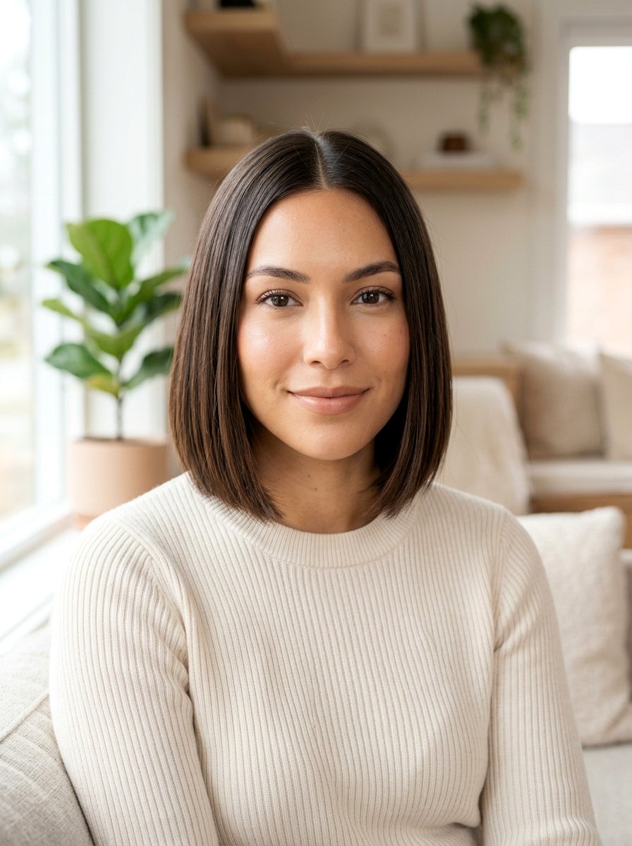 Short Haircut With Middle Part For Oval Face Women - 20 short haircut for oval face women - 20 short haircut for oval face women