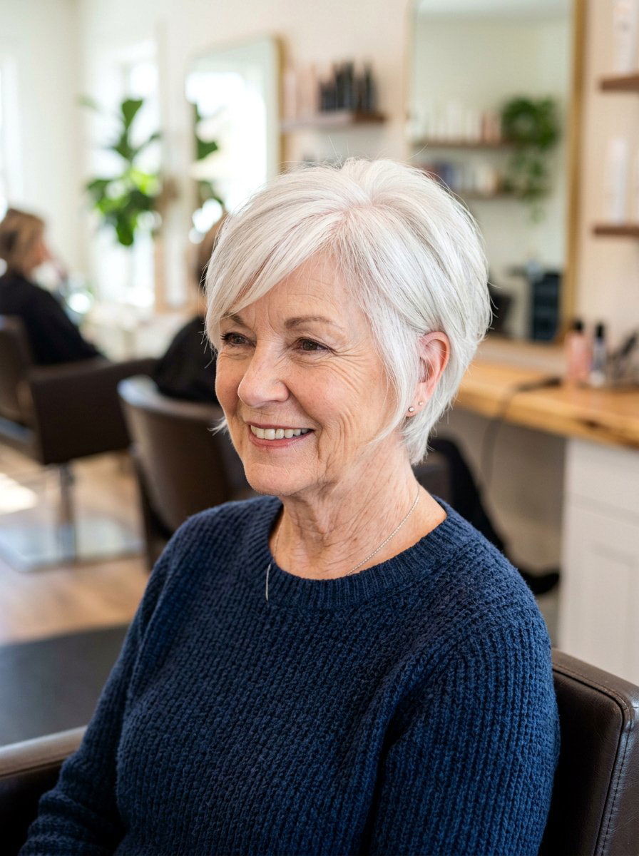 Short Haircut With Side Swept Bangs For Thin Hair Over 70 - 20 short haircut for women over 70 with thin hair - 20 short haircut for women over 70 with thin hair