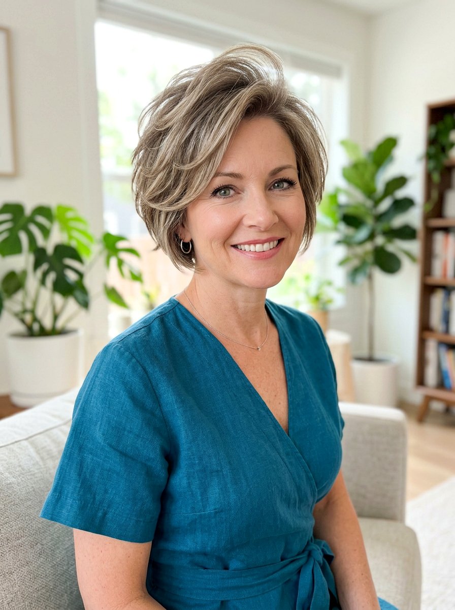 Short Haircut With Volume at the Crown - 20 short haircut for women over 40 - 20 short haircut for women over 40