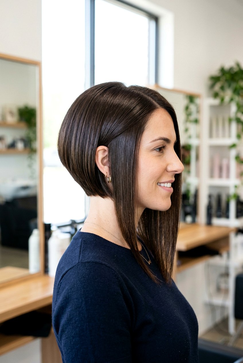 Short Inverted Bob Haircut - 20 easy short haircut for busy mornings - 20 easy short haircut for busy mornings