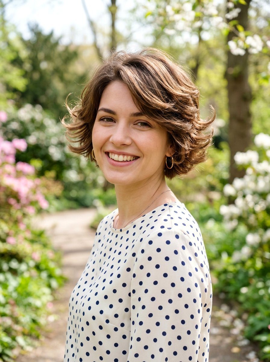 Short Layered Bixie With Flipped Ends - 20 layered bixie with movement - 20 layered bixie with movement