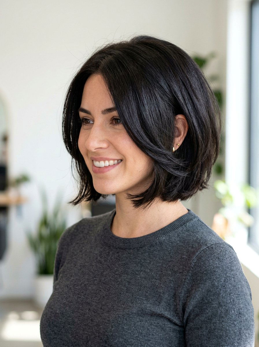 Short Layered Bob For Thick Hair - 20 polished short haircut for women - 20 polished short haircut for women