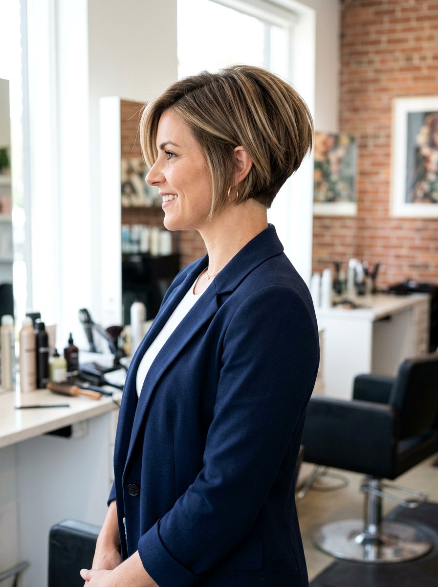 Short Layered Bob Haircut - 20 straight layered haircut for thick hair women - 20 straight layered haircut for thick hair women