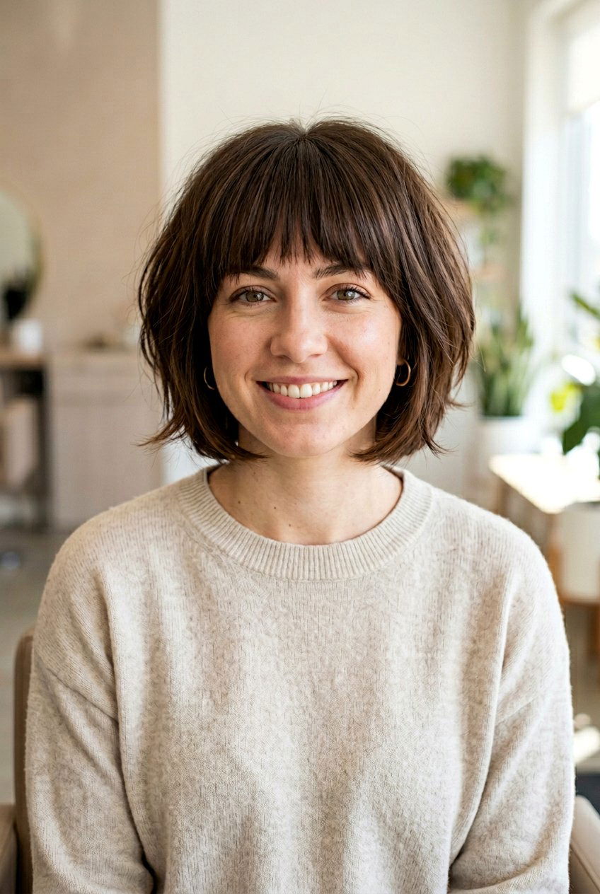 Short Layered Bob With Bangs For Thick Coarse Hair - 20 short layered haircut for thick coarse hair - 20 short layered haircut for thick coarse hair