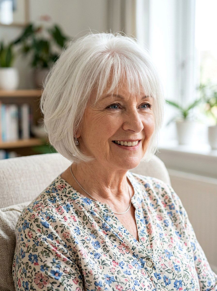 Short Layered Bob With Bangs - 20 layered bob for women over 70 - 20 layered bob for women over 70