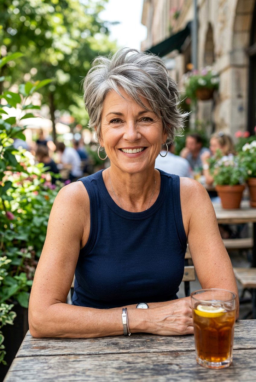 Short Layered Crop - 20 bouncy hairstyle for mature women - 20 bouncy hairstyle for mature women