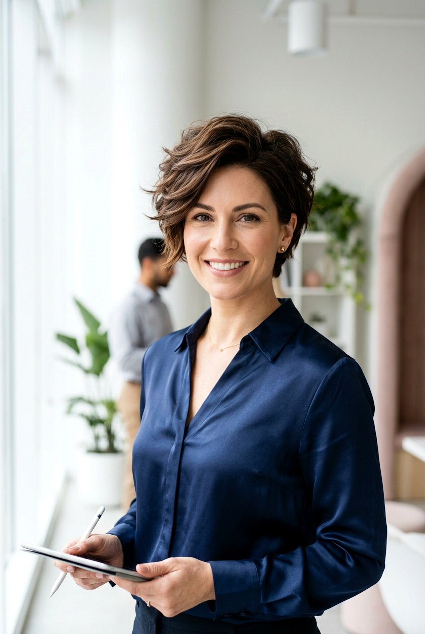 Short Layered Cut - 20 low maintenance haircut for professional women - 20 low maintenance haircut for professional women