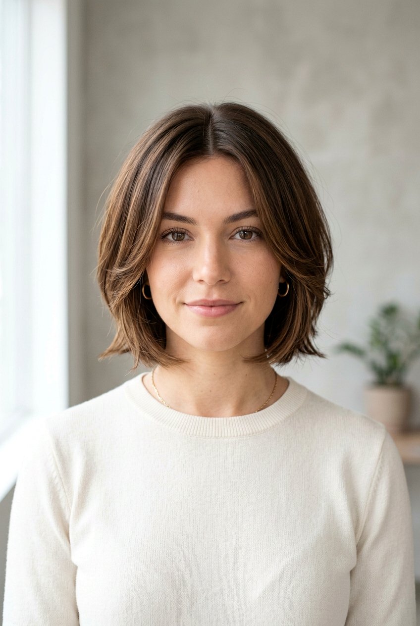 Short Layered Middle Part Haircut - 20 elegant short layered haircut - 20 elegant short layered haircut
