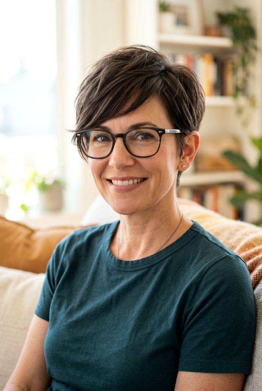 Short Layered Pixie With Side Bangs - 20 short layered pixie for women over 70 - 20 short layered pixie for women over 70