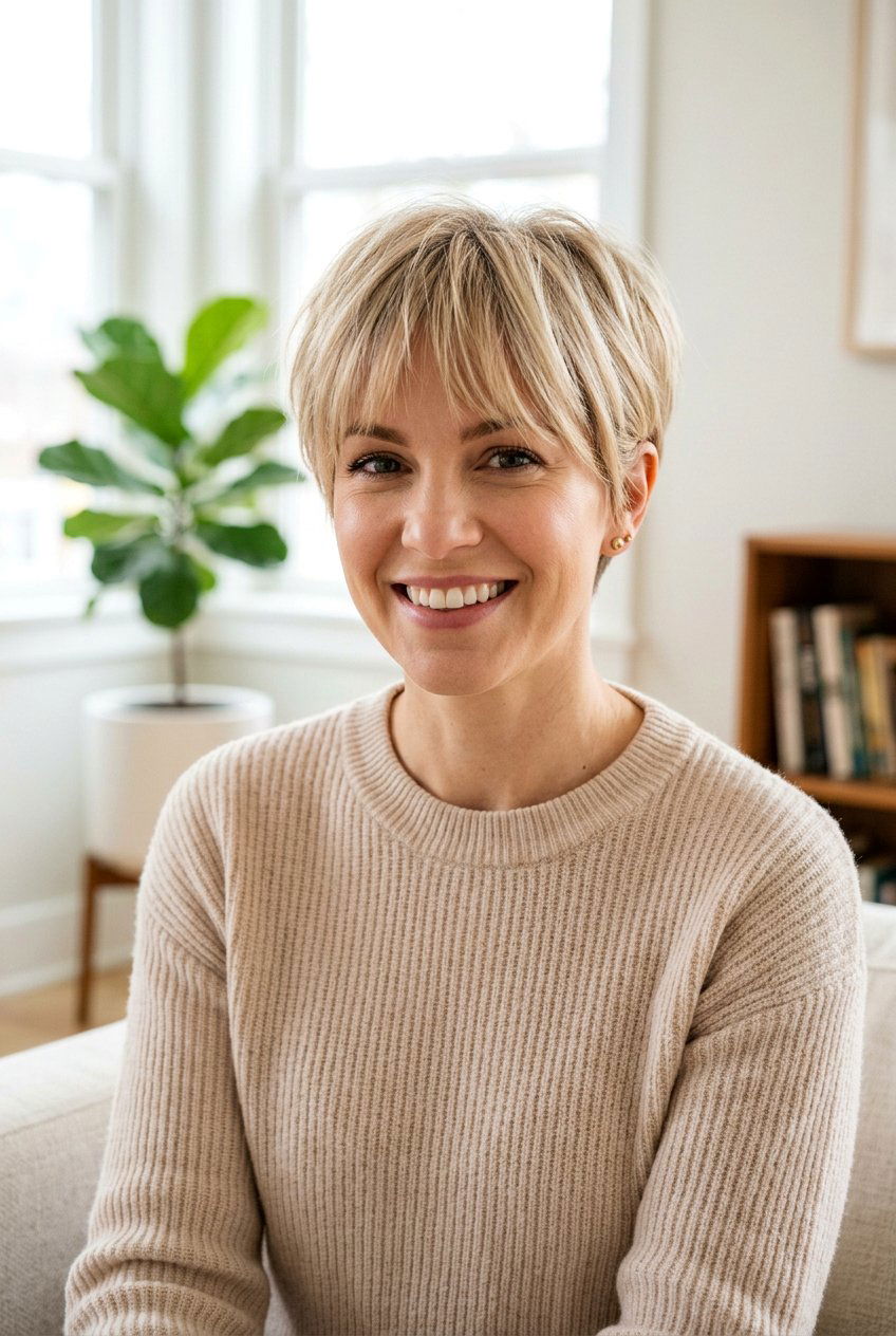 Short Layered Pixie With Soft Fringe - 20 short layered pixie for women over 70 - 20 short layered pixie for women over 70