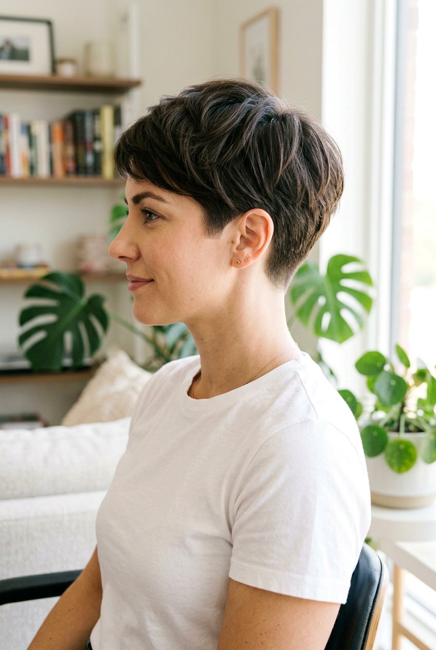 Short Layered Pixie With Tapered Nape - 20 short layered pixie for women over 70 - 20 short layered pixie for women over 70